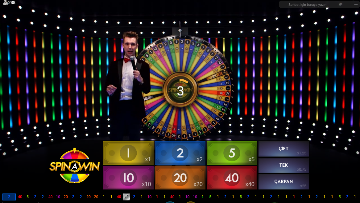 Playtech Spın A Win Canlı Casino Oyunu