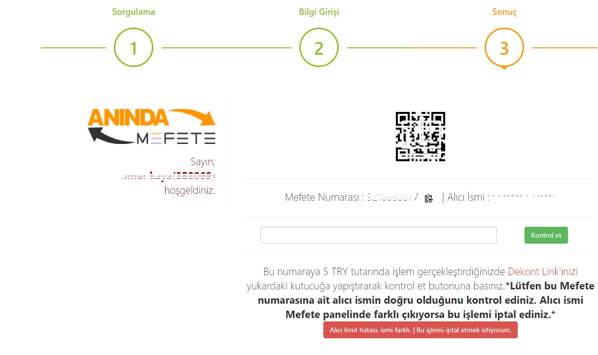 Tümbet Manuel Mefete ile Para Yatırma 3.Adım